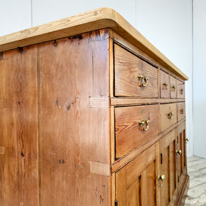 Victorian pine sideboard with ample storage.
