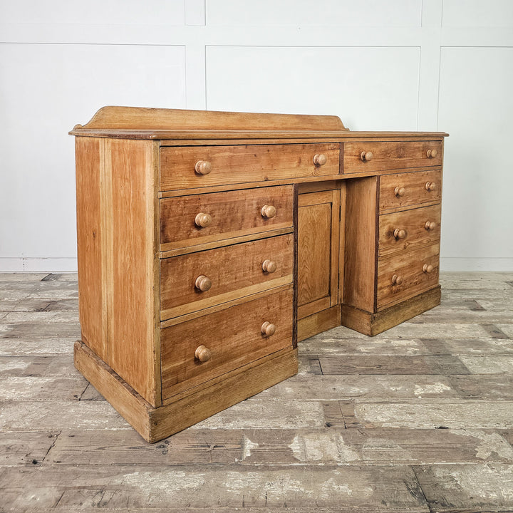 Antique furniture - Victorian pine sideboard with central storage.
