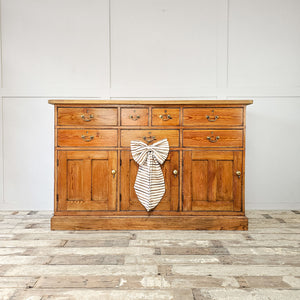 19th century country pine dresser base.