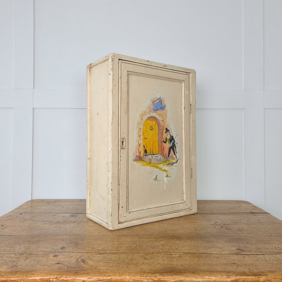 Vintage French Painted Medicine Cabinet