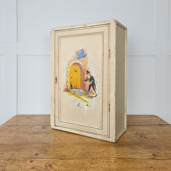 Vintage French Painted Medicine Cabinet