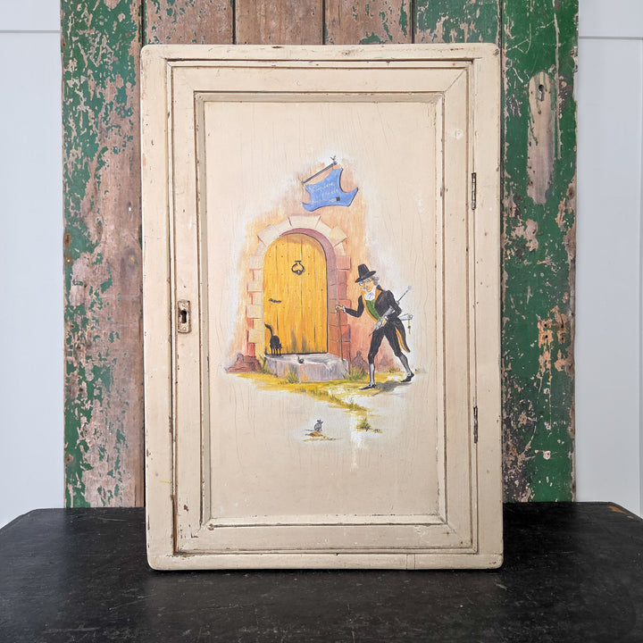 Vintage French Painted Medicine Cabinet
