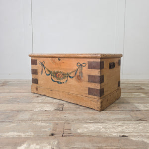 Antique French Painted Pine Chest