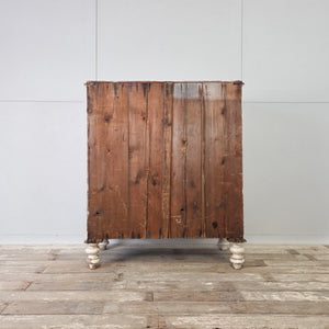 Victorian pine dresser with hand-painted blue and white Florentine decoration and original scumble paintwork beneath